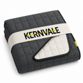 KERNVALE Grid Wende-Tagesdecke in Anthrazit und Warmweiß